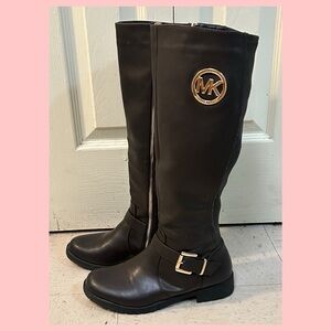 Michael Kors Brown  Boots with Gold Logo